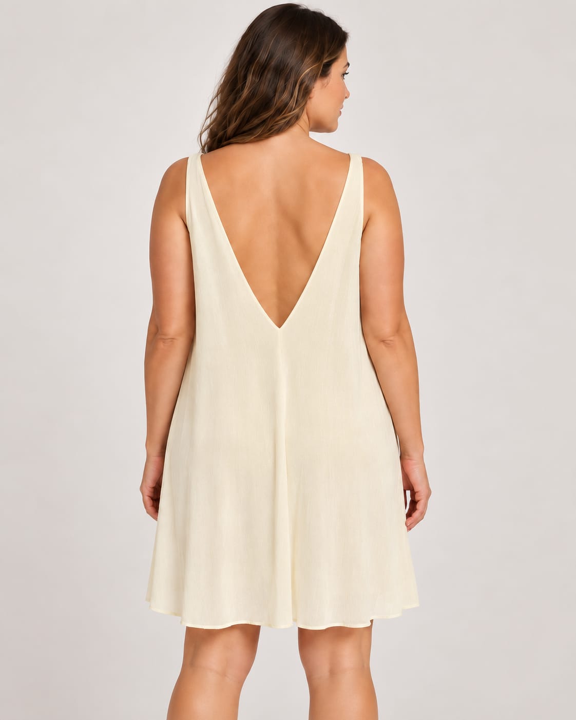 VESTIDO EVASE LISO