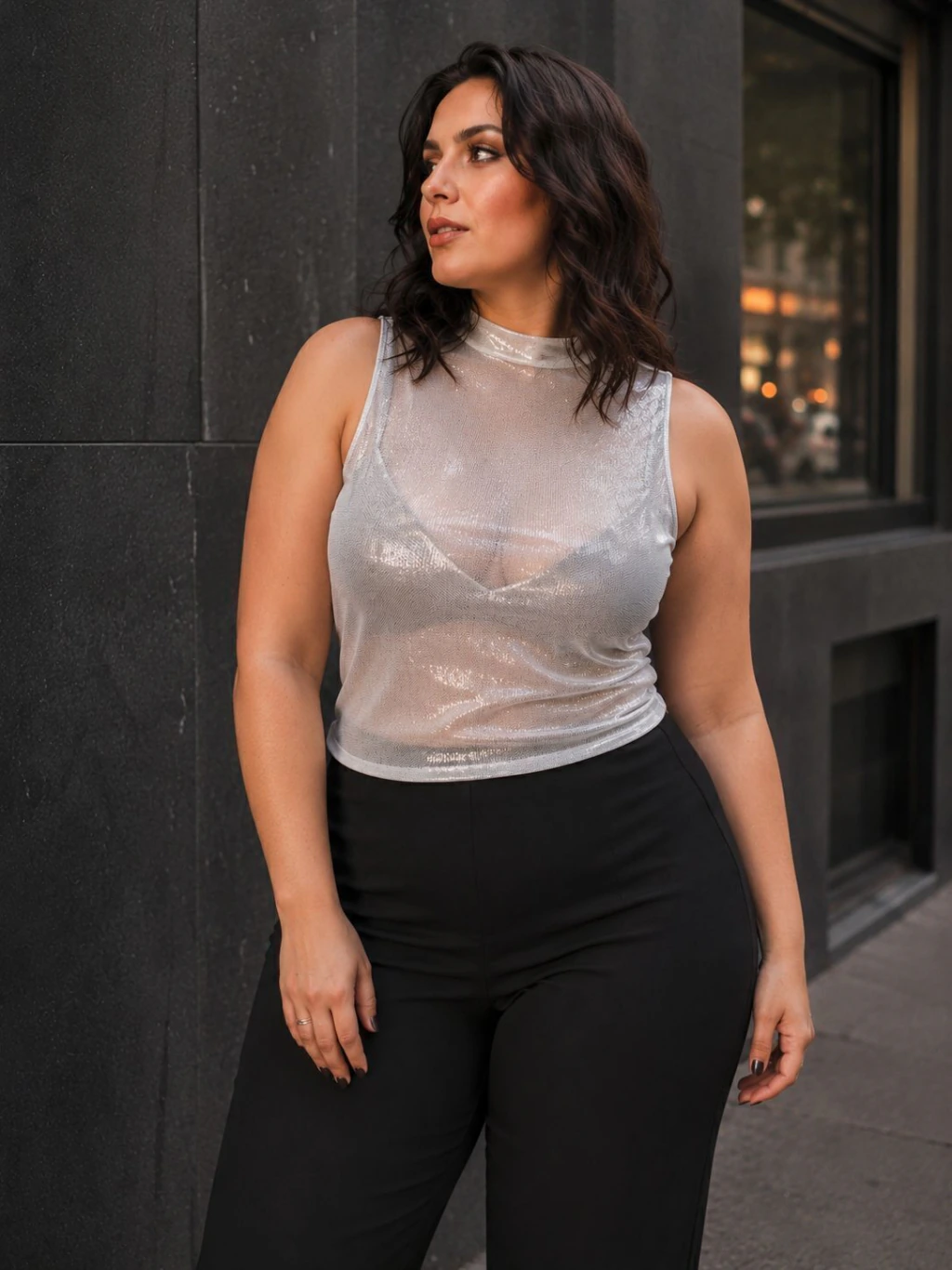 MUSCULOSA CON CUELLO MICROTUL