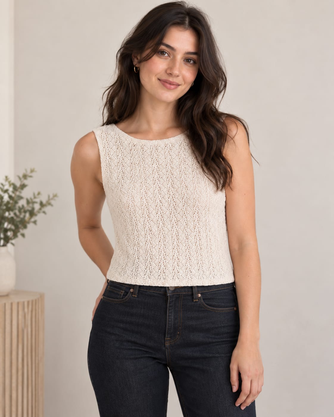 MUSCULOSA ENCAJE Y LENTEJUELAS