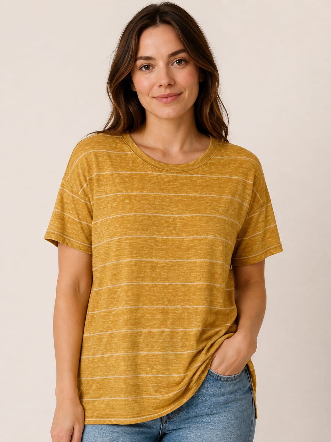 REMERA RAYAS CORTA