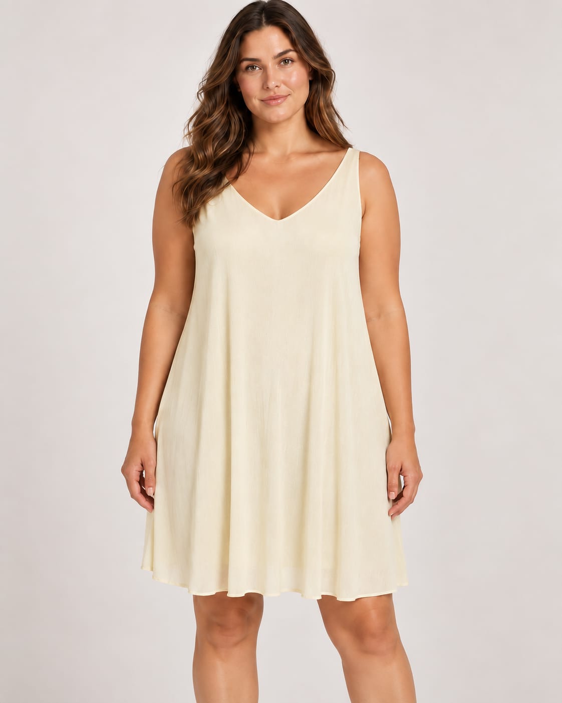 VESTIDO EVASE LISO