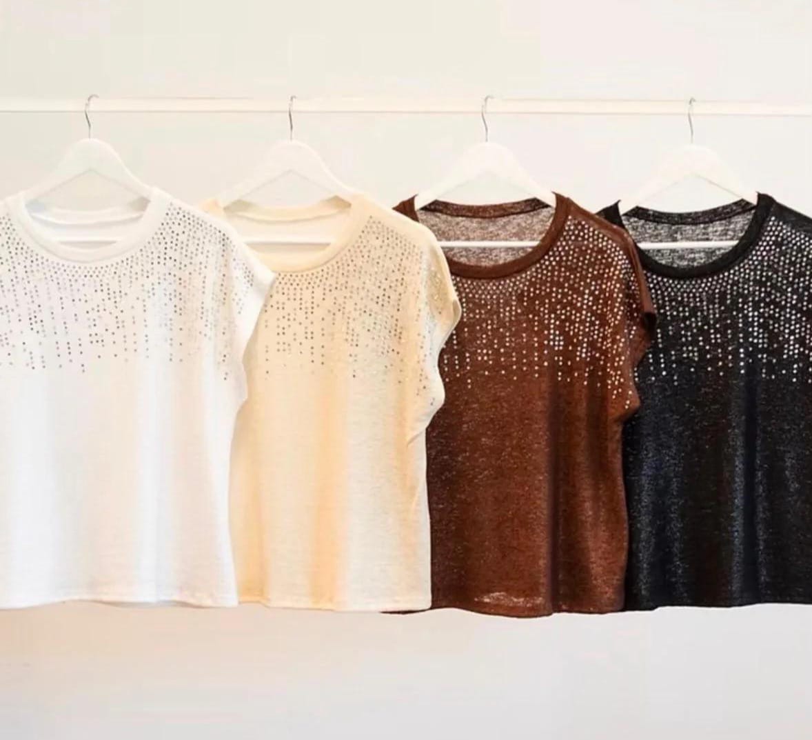 REMERA FLAME BRILLO
